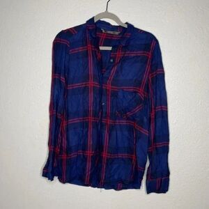 Zara Trafaluc Button‎ Down shirt  blue sz Small